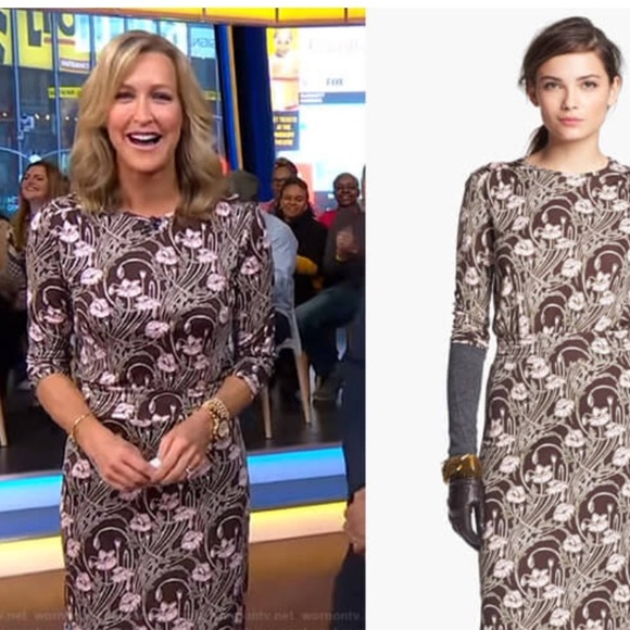 Tory Burch Dagny Silk Jersey Dress Sz L - Picture 3 of 16